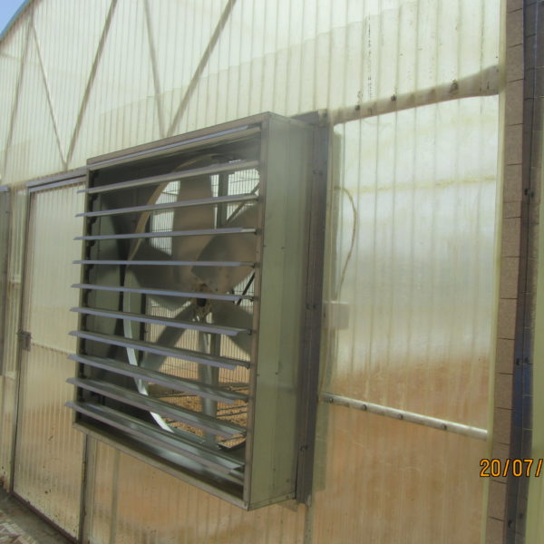 بيت قائم الاجناب مبرد بغطاء البلاستيك بعرض 6م‎