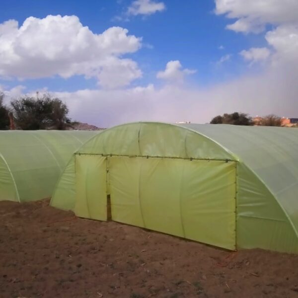 بيت مقوس مغطى بغطاء بلاستيكى وغير مبرد